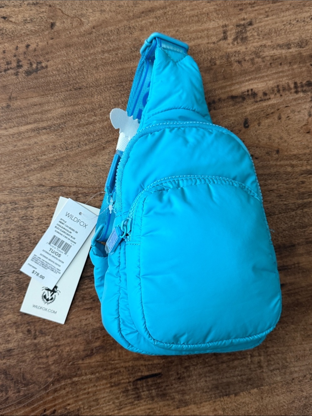 Wildfox Vibrant Turquoise Padded Sling Bag